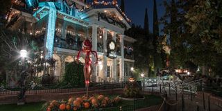 The Haunted Mansion themed for fall at Disneyland