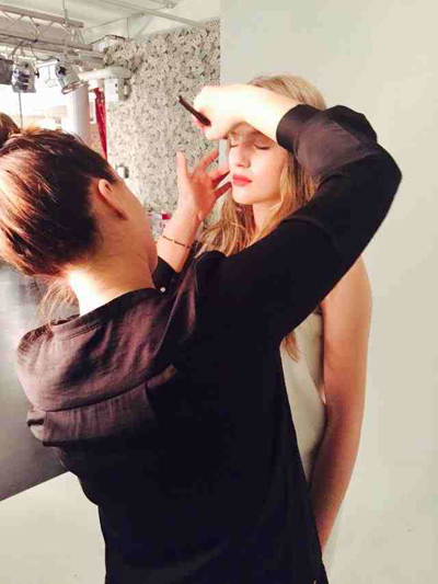 Chloe finds time for some modelling