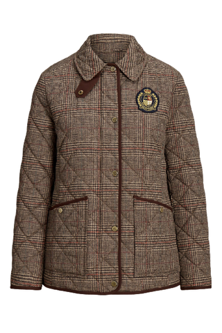 Ralph Lauren Glen Plaid Crest-Patch Quilted Jacket (Was $190) 