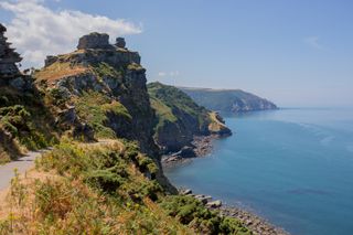 Valley of the rocks coastal path. Lynton, Devon