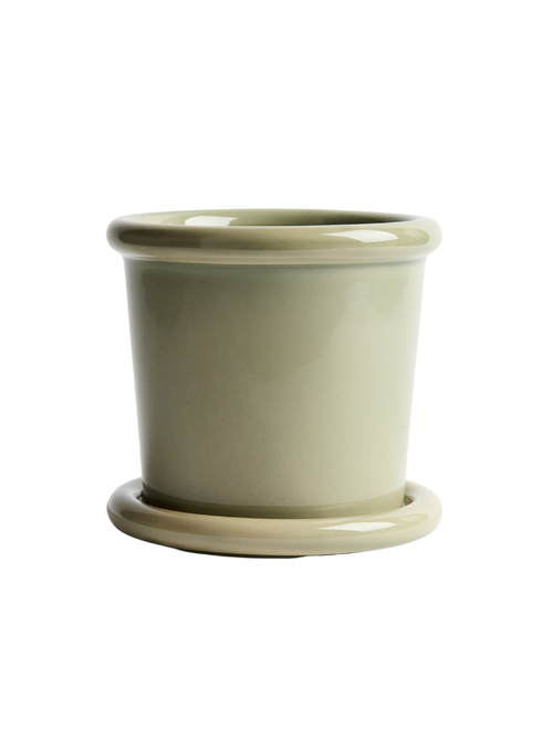 Stoneware Plant Pot with Saucer