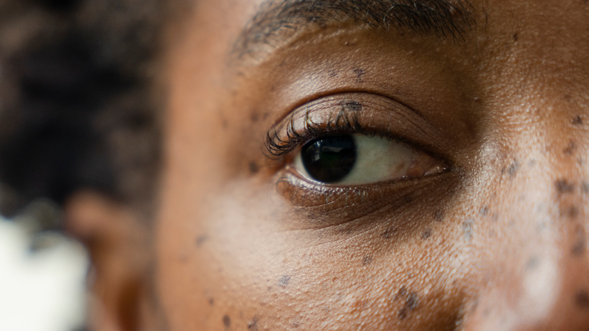 Close-up of woman face while looking away.