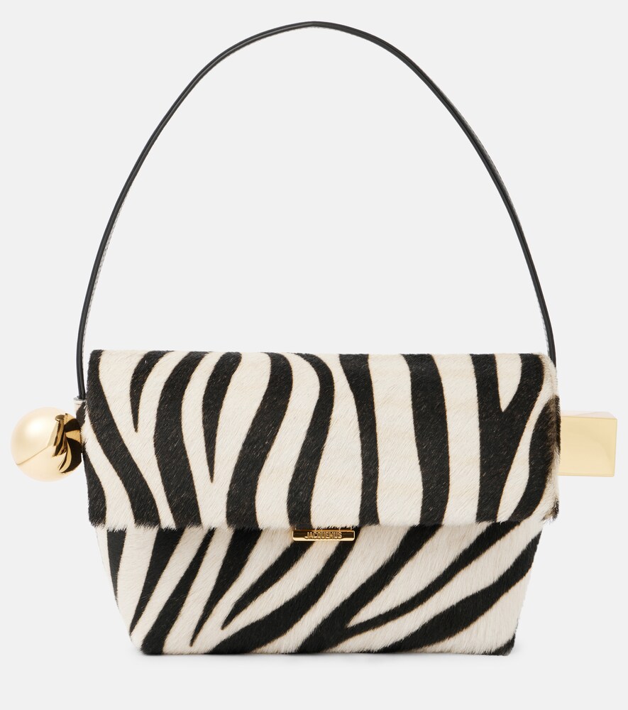 Rond Carré Calf Hair Shoulder Bag