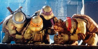 The Turtles with Splinter in Teenage Mutant Ninja Turtles