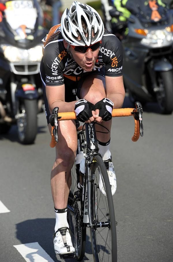 Andy Cappelle (Accent Jobs-Willems Verandas) was on a long solo breakaway on stage 2