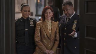 Kaya, Elsbeth, and Wagner standing together in Elsbeth Season 1 finale