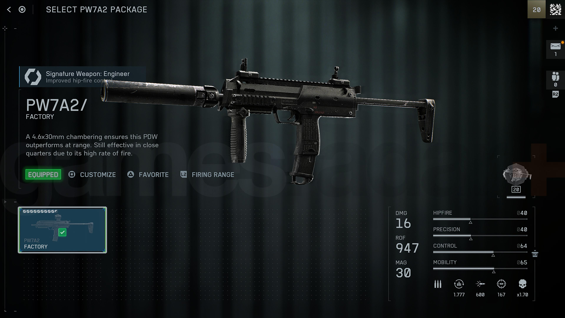 The best PW7A2 SMG loadout and build for the Battlefield 6 Engineer