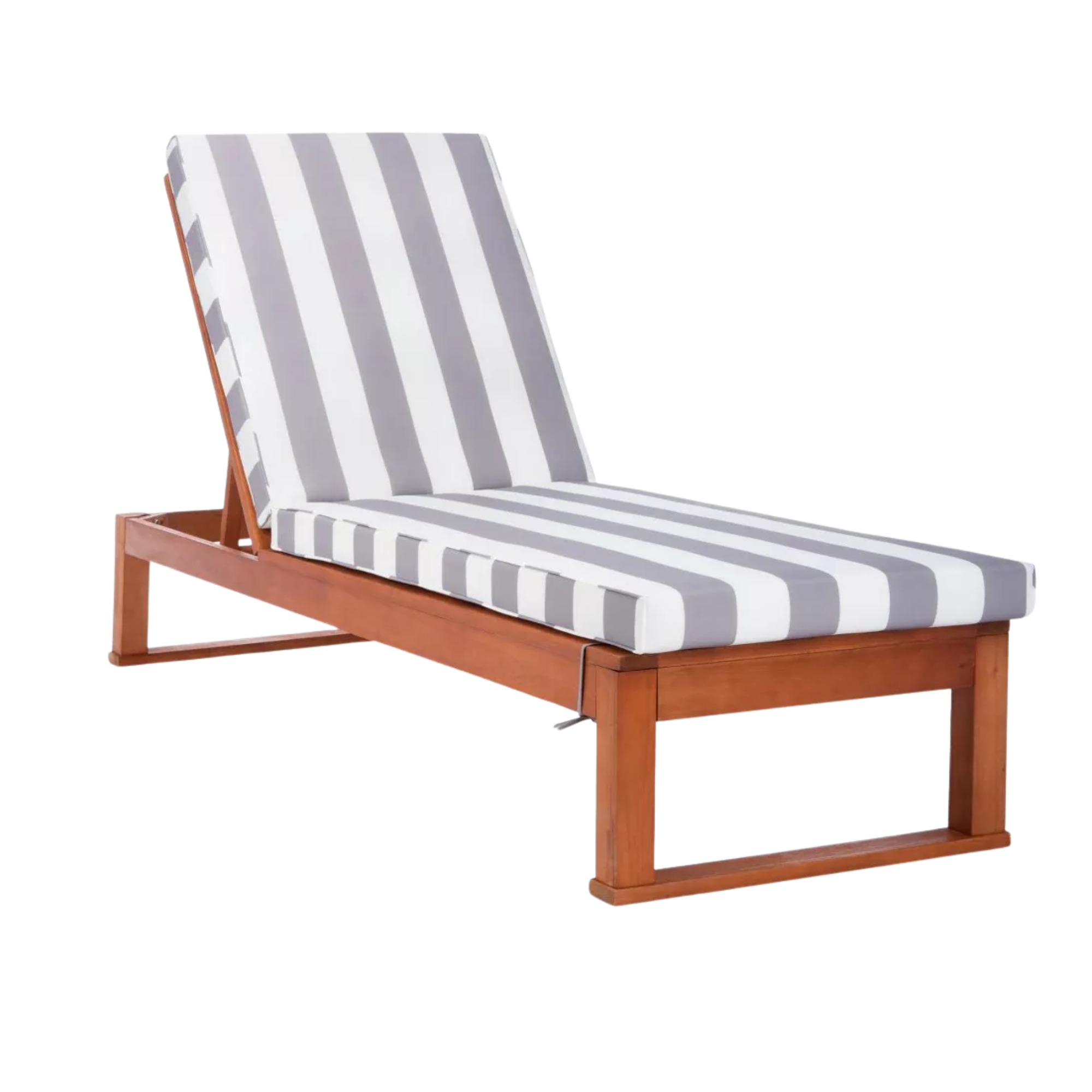 a striped sun lounger