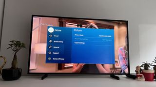 Menuen for billedeindstillinger i Samsung The Frame TV 2021