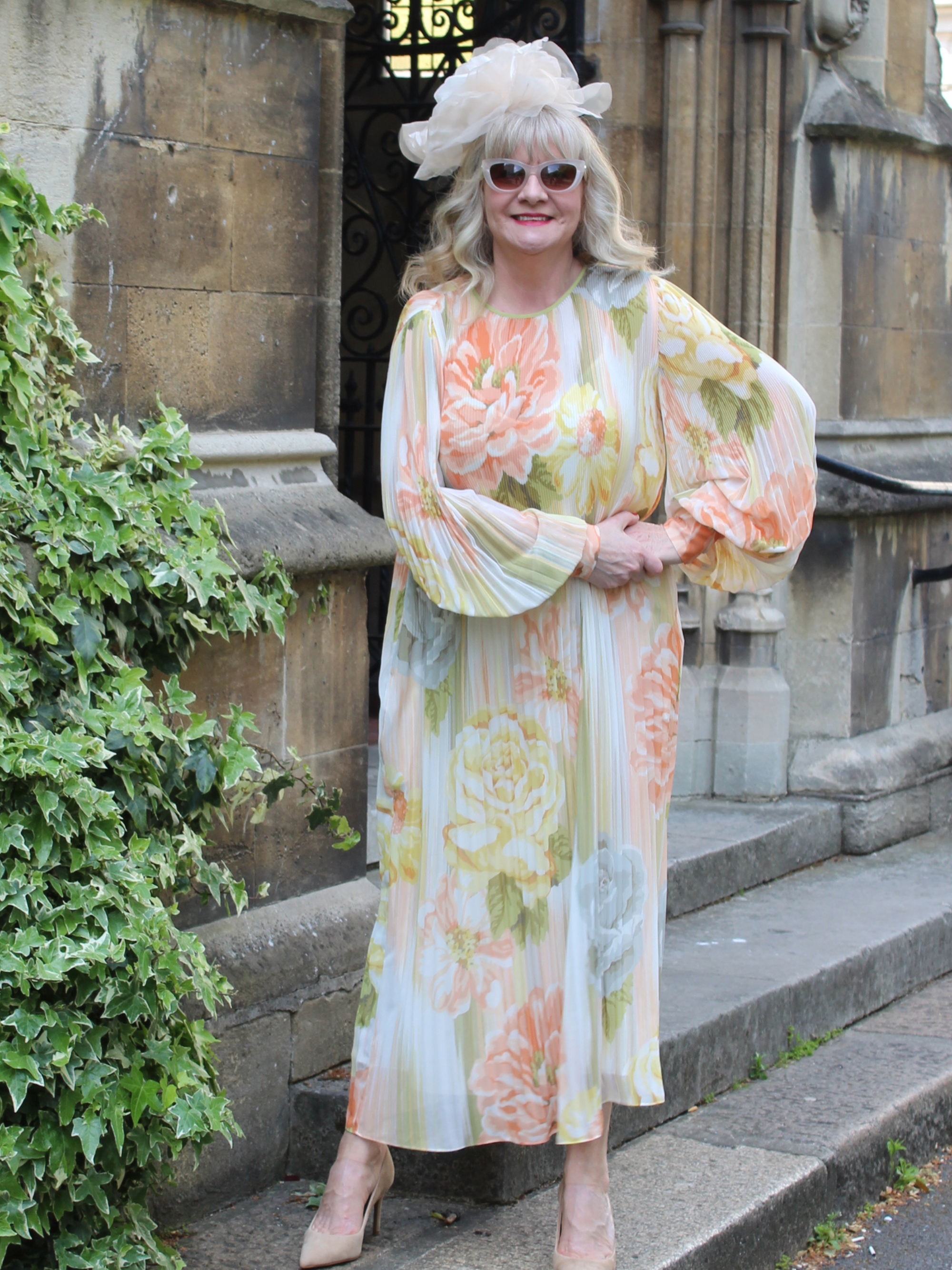 Julie Player wearing Florere dress