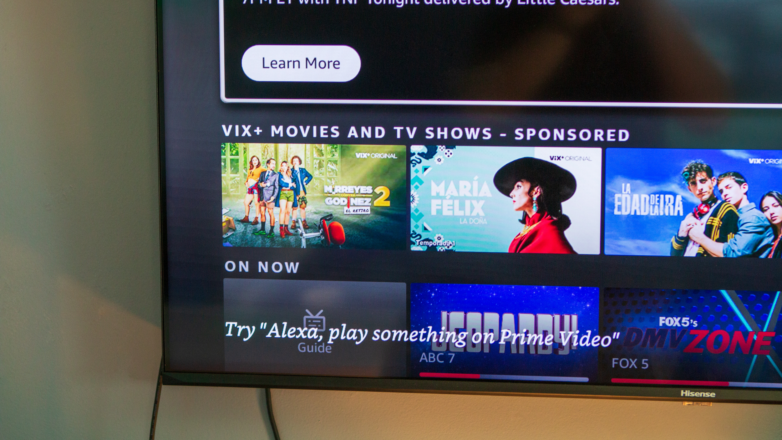 Vix+ Sponsored row on Amazon Fire TV Cube (2022)