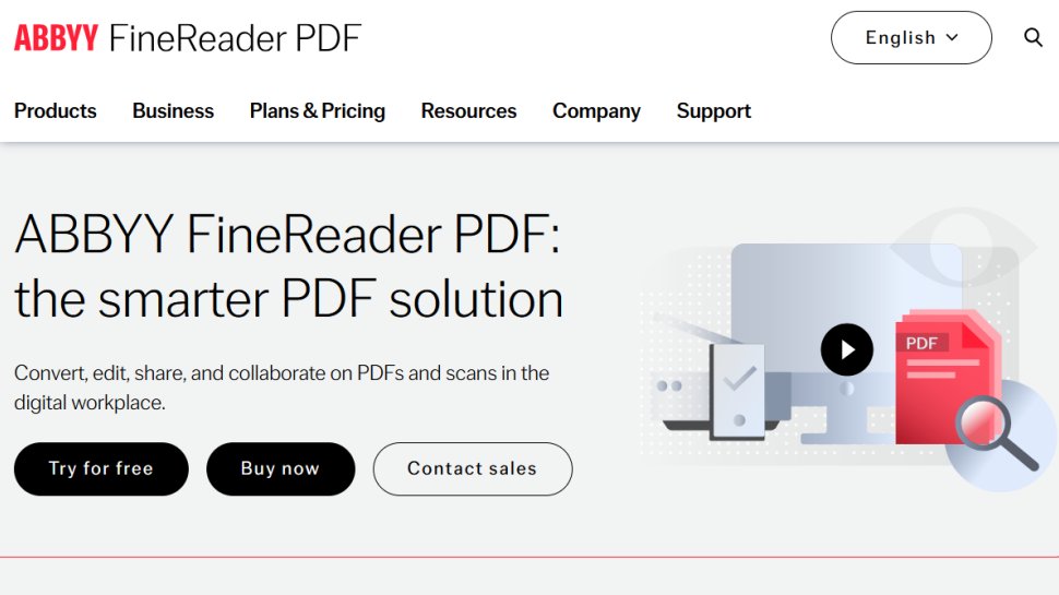 Abbyy FineReader PDF website screenshot (October 2025).