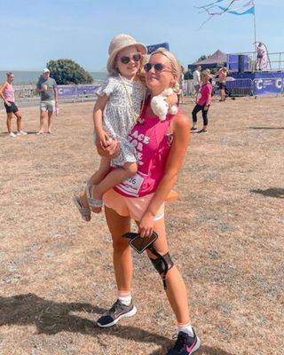 Working out for 30 minutes a day: Kimberley after completing the Race for Life