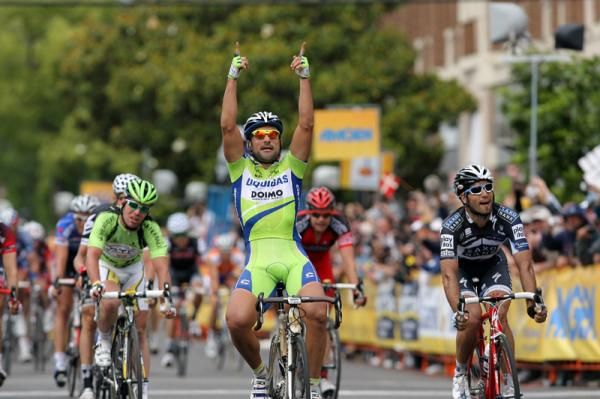 Francesco Chicchi (Liquigas-Doimo) kicks his Tour of California into gear with a win on stage four in Modesto.