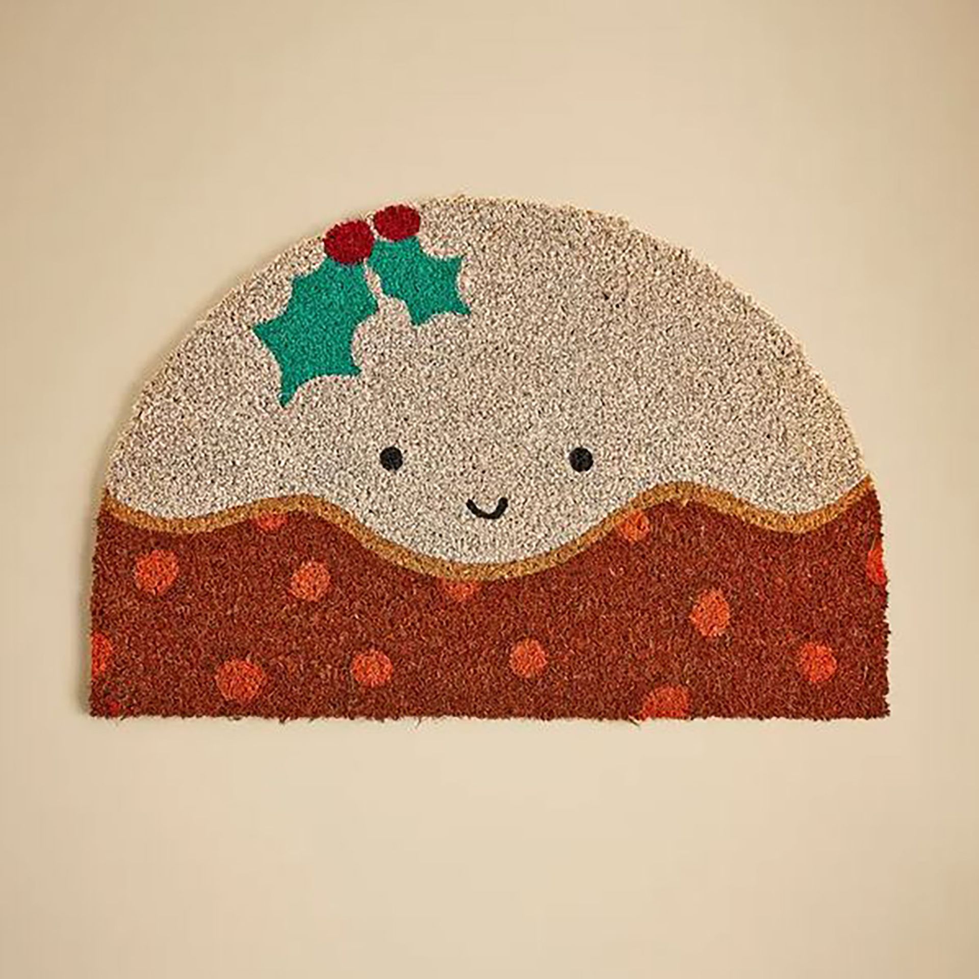 Dunelm christmas pudding doormat.
