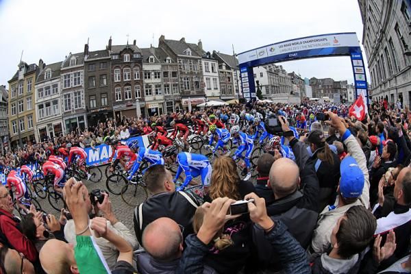 The elite men's world championship road race is underway.