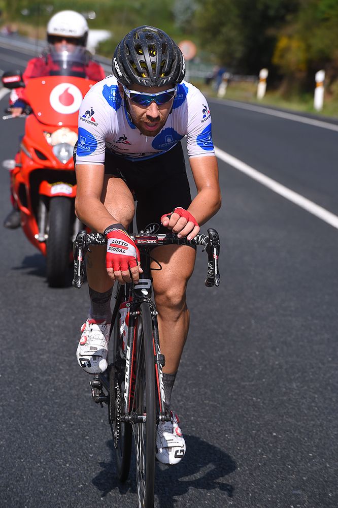 Thomas de Gendt rides solo during stage 5 at the Vuelta
