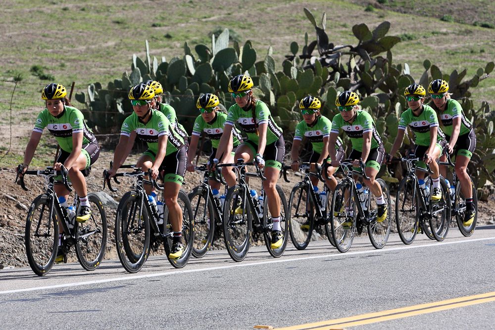 The Cylance Pro Cycling team trains near the sponsors headquarters in Irvine, California.