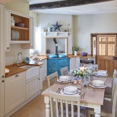 georgian semi with traditional country interiors kitchen