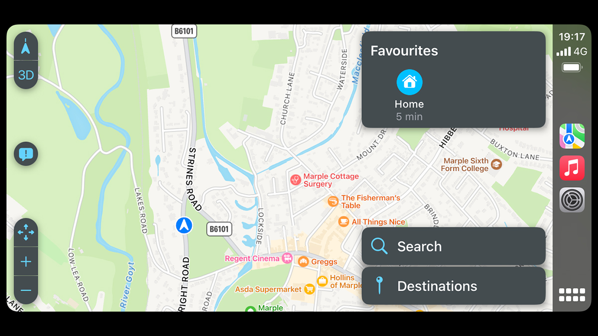 Apple Maps on Apple CarPlay