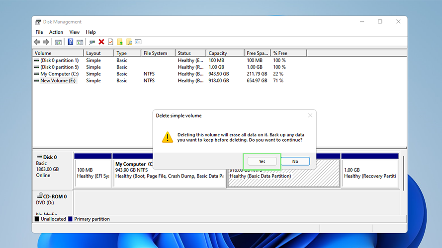 How to delete a drive on Windows 10 and 11