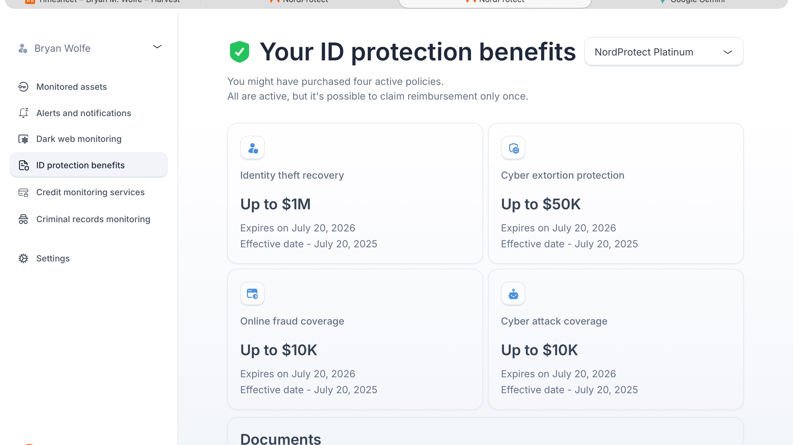 NordProtect ID protection