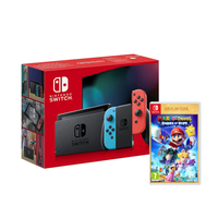 Nintendo Switch (Neon-Rot/Neon-Blau) und Mario + Rabbids Sparks of Hope (Gold Edition)
