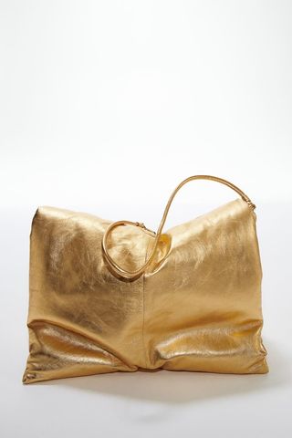 Shimmering Padded Leather Bag