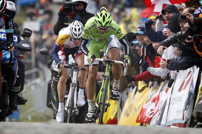 Peter Sagan (Cannondale) showed his class by continuing to battle in the Tour of Flanders
