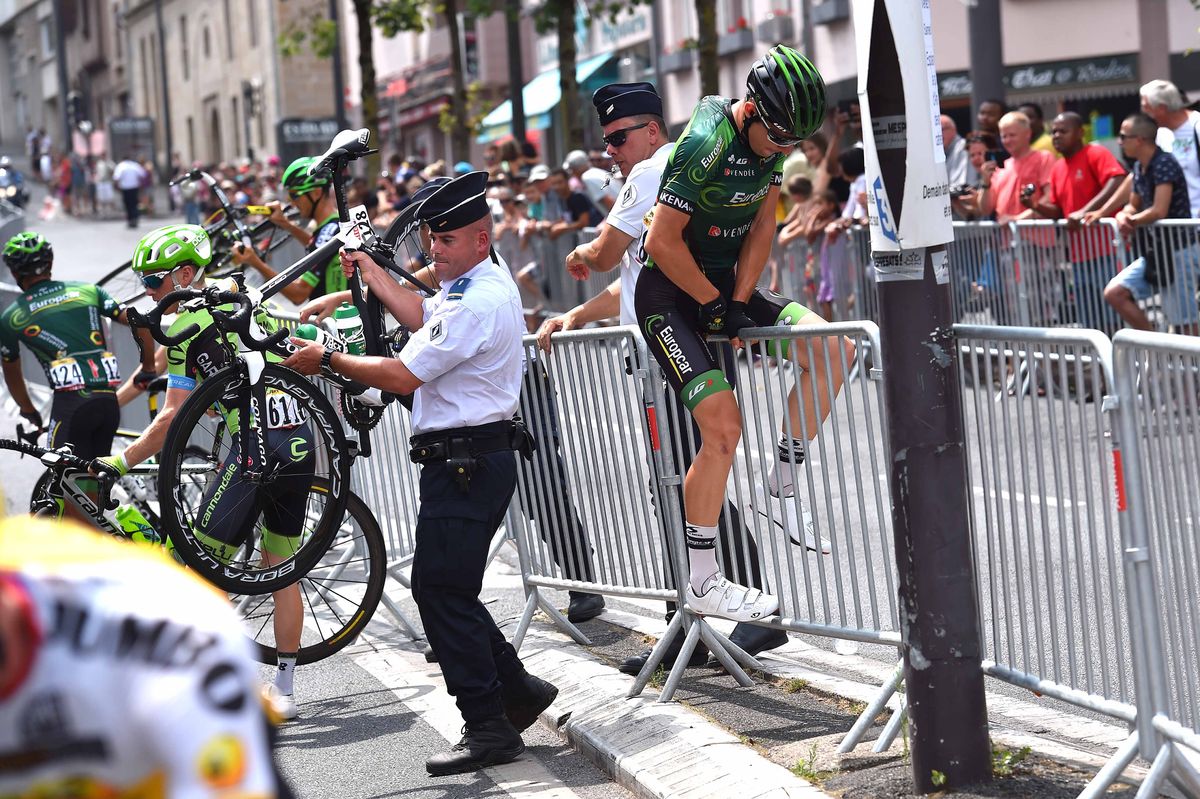 Riders found themselves on the wrong side of the barriers