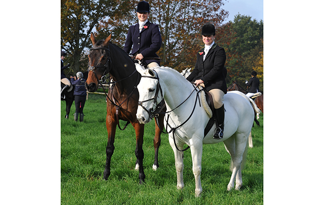 Dunston Harriers 31.10.15 P to P Jockey Charlotte Wyatt with her Mother Cherry (R)