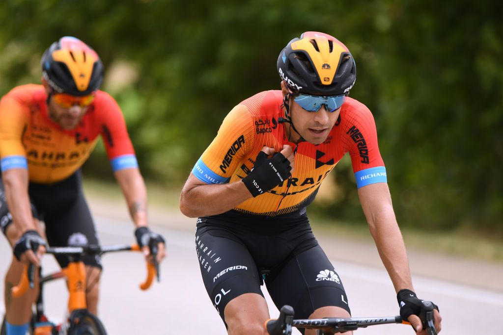 BURGOS SPAIN JULY 28 Mikel Landa Meana of Spain and Team Bahrain McLaren during the 42nd Vuelta a Burgos 2020 Stage 1 a 157km stage from Burgos to Burgos Alto del Castillo 976m VueltaBurgos on July 28 2020 in Burgos Spain Photo by David RamosGetty Images