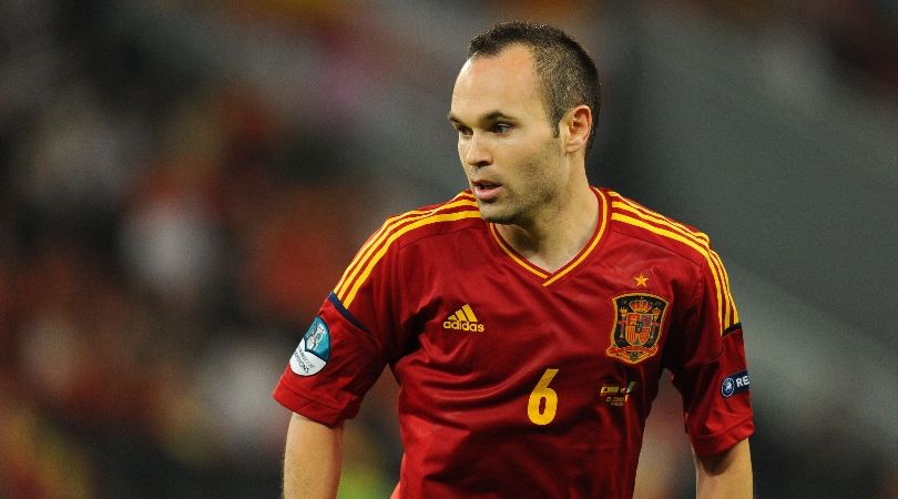 Andres Iniesta in action for Spain at Euro 2012.