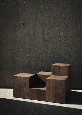 Wooden block table