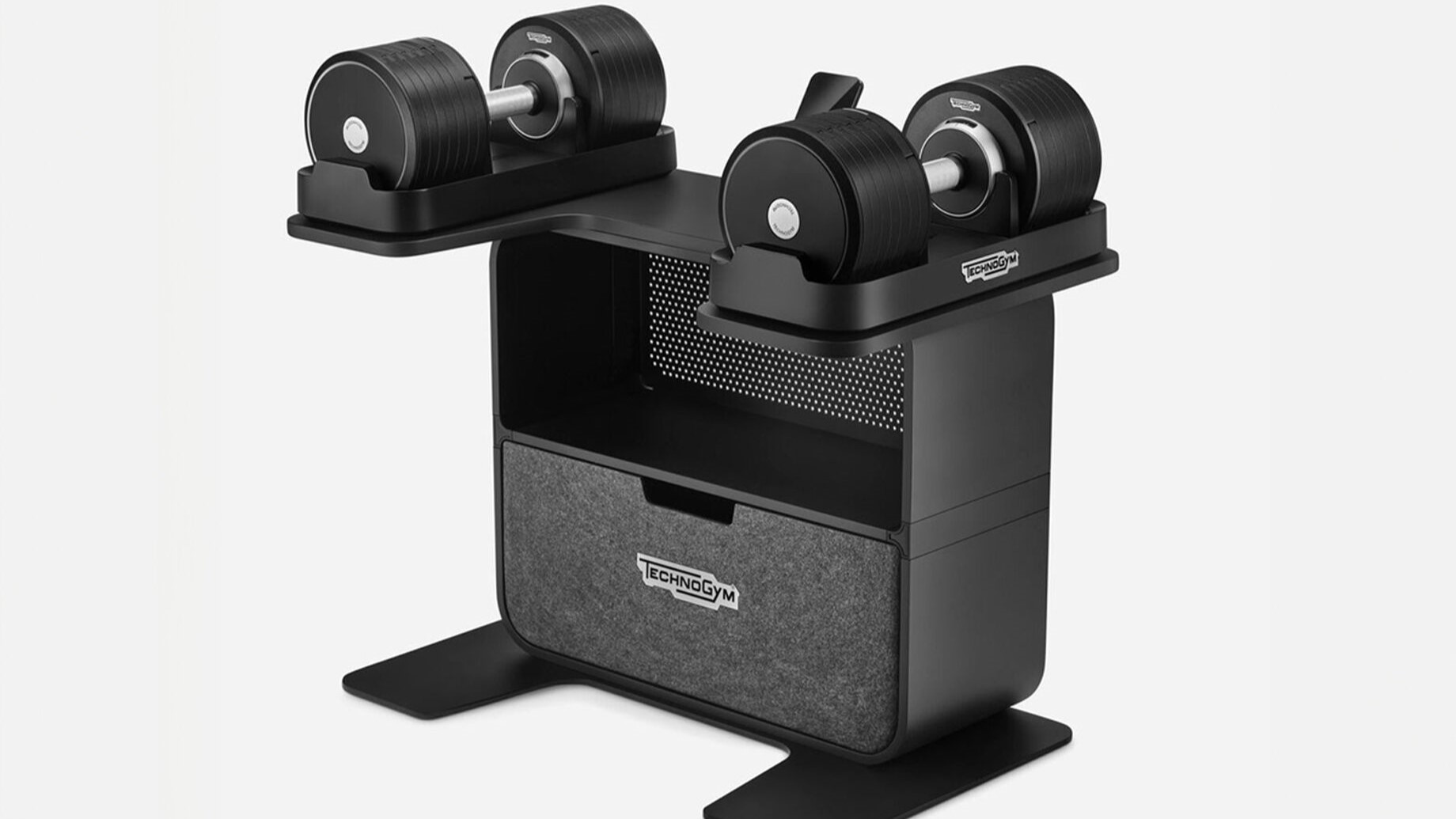 Technogym dummbells and stand