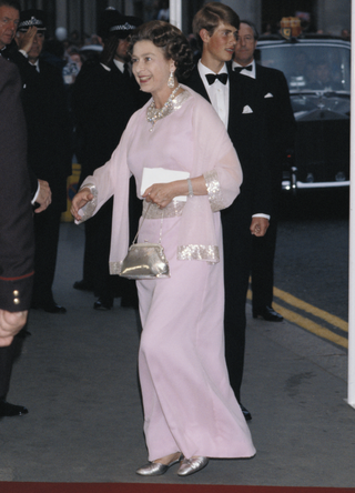 Queen Elizabeth II arriving for the 80th birthday celebrations of the Queen Mother, at the Royal Opera House in Covent Garden, London, England, Great Britain, 4 August 1980