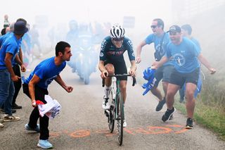 Pablo Castrillo riding to stage 15 of La Vuelta 2024