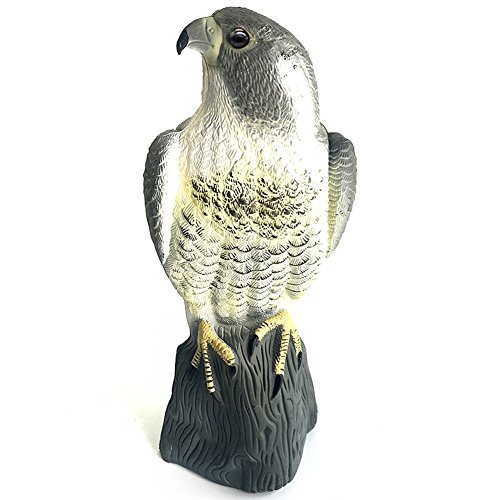 Yofit Bird Scarecrow Fake Horned Hawk Decoy,bird Repellent Garden Protectors, Natural Enemy Pest Deterrent Scarecrow