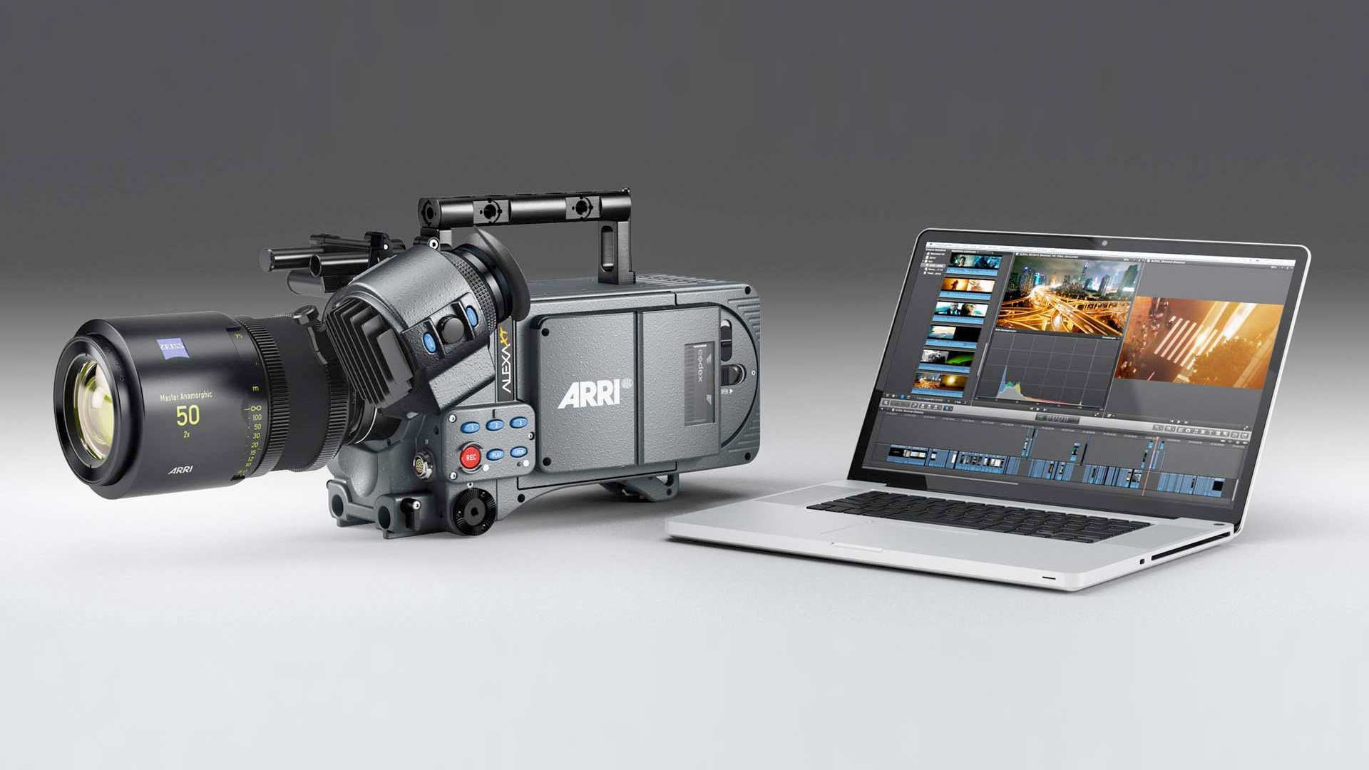 An Arri Alexa XT camera next to a laptop