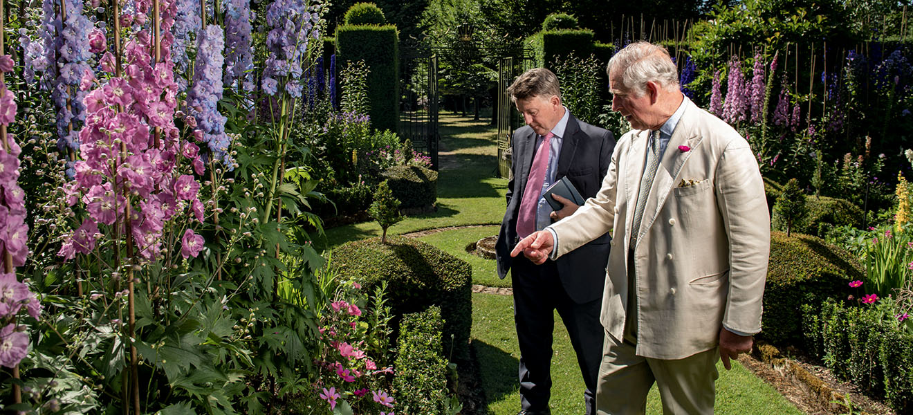 Country Life editor Mark Hedges with HRH Prince Charles
