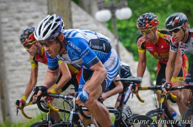 Ben Day (UnitedHealthcare) reacts to Meier's attack