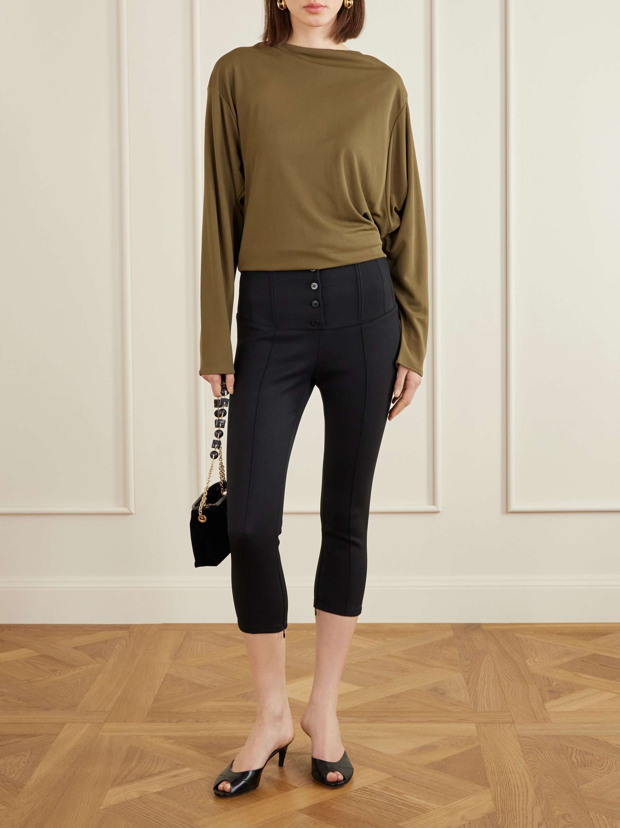 Le Pantalon Arlesian Crepe Skinny Capri Pant