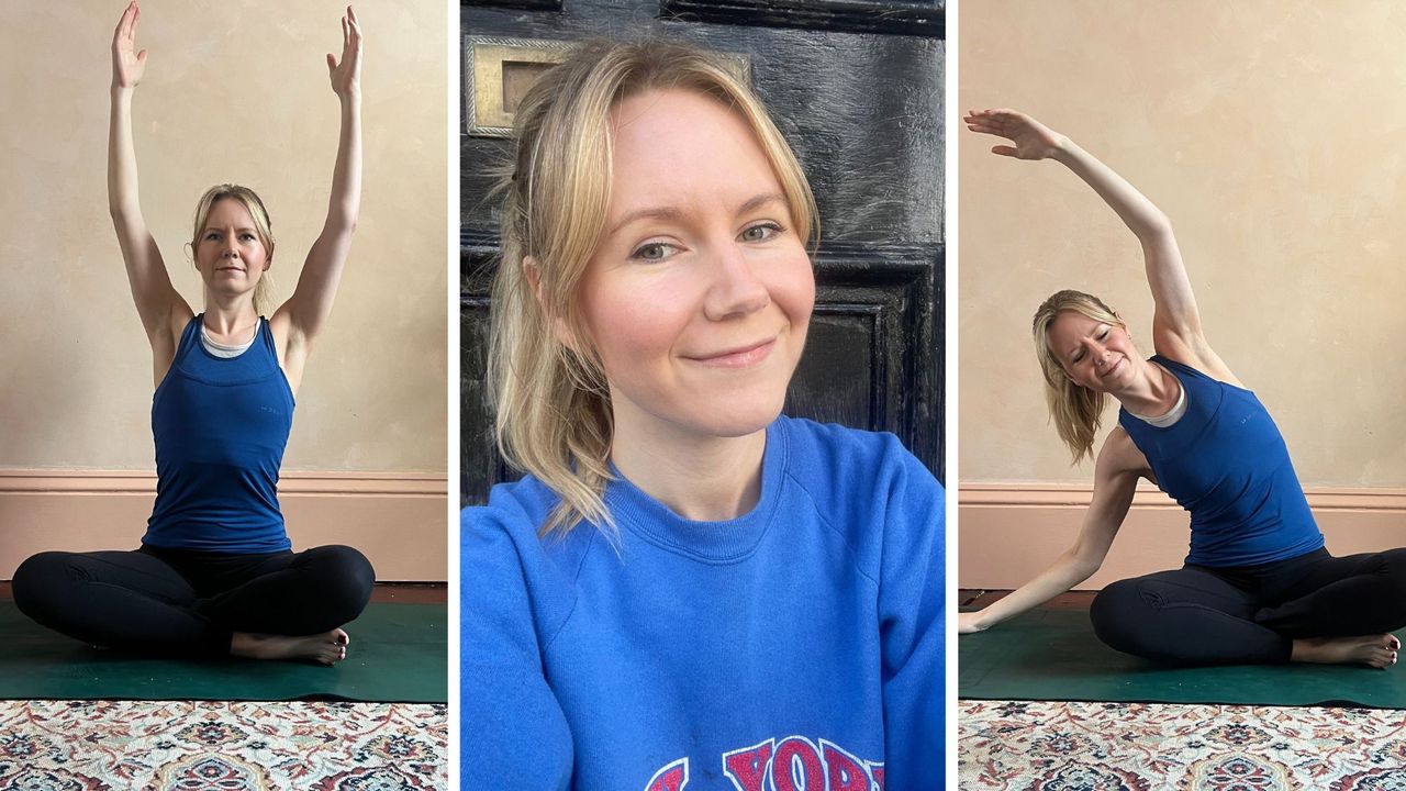 15 minutes of Pilates a day: Liz during her Pilates challenge