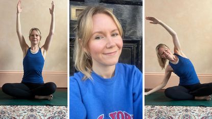 15 minutes of Pilates a day: Liz during her Pilates challenge