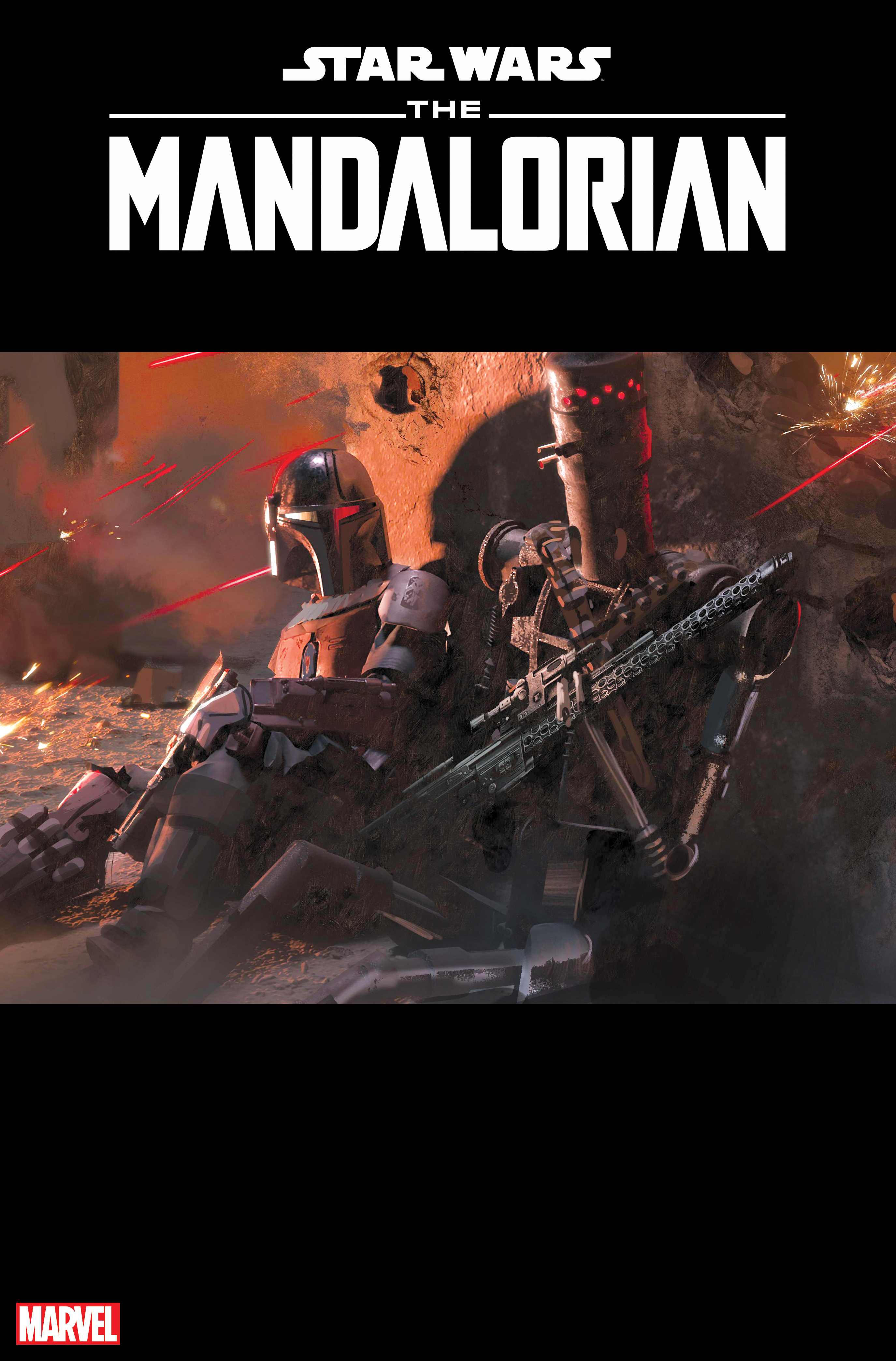 Portada variante de Star Wars: The Mandalorian #1 por Nick Gindaux