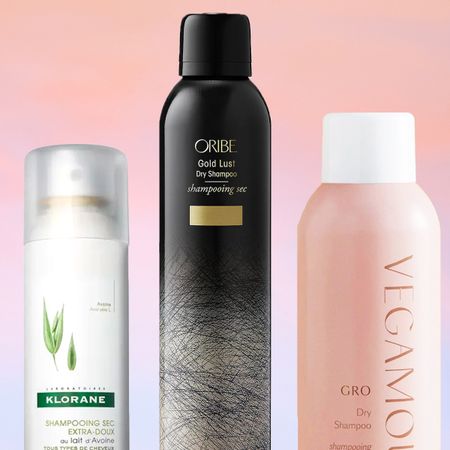selection of the best dry shampoos including oribe and vegamour dry shampoo