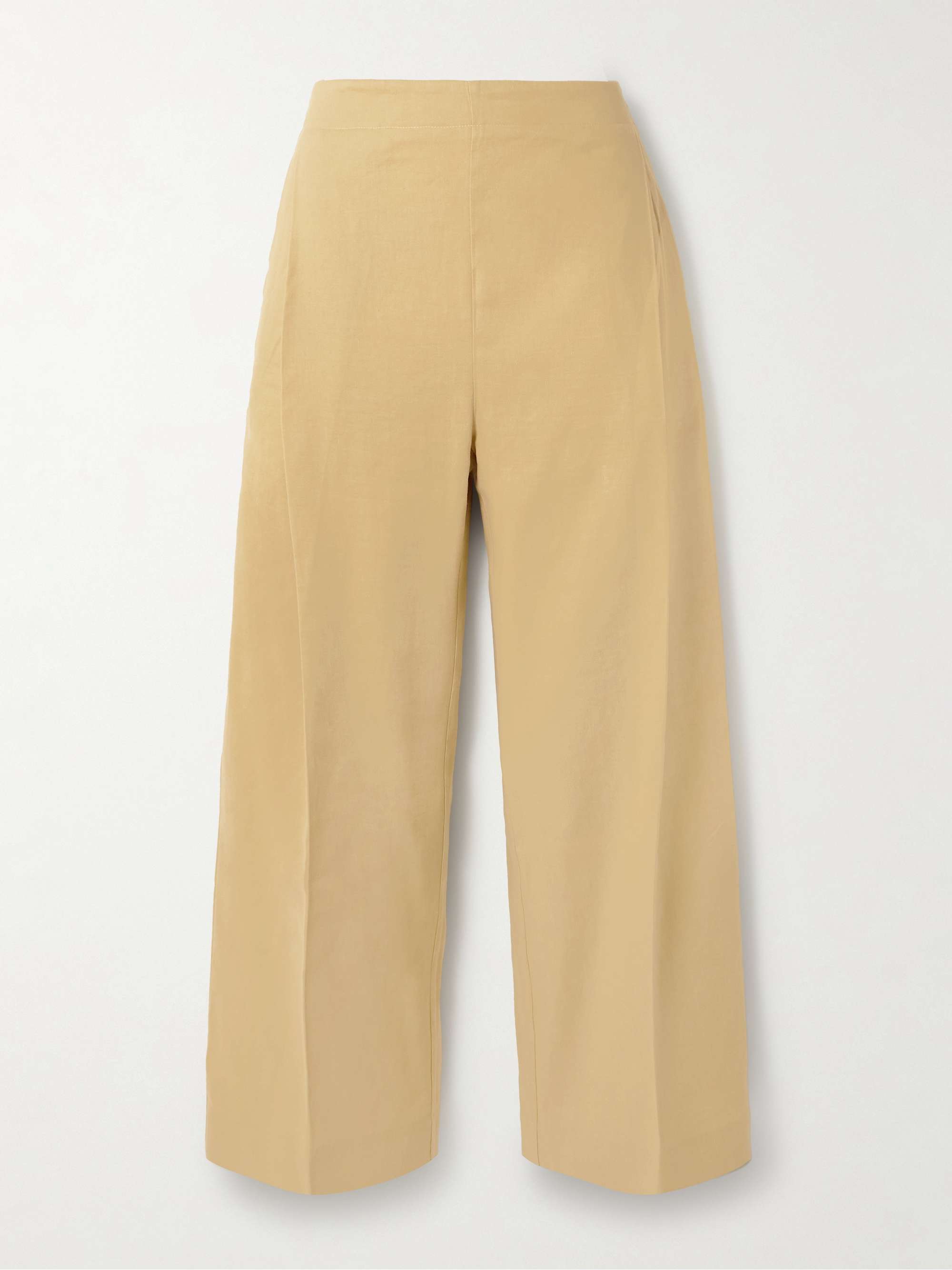 Ornella Linen-Blend Wide-Leg Pants
