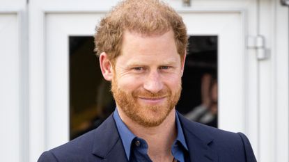 THE HAGUE, NETHERLANDS - APRIL 22: Prince Harry Duke of Sussex visits the finals of wheelchair basketball during the Invictus Games at Zuiderpark on April 22, 2022 in The Hague, Netherlands.