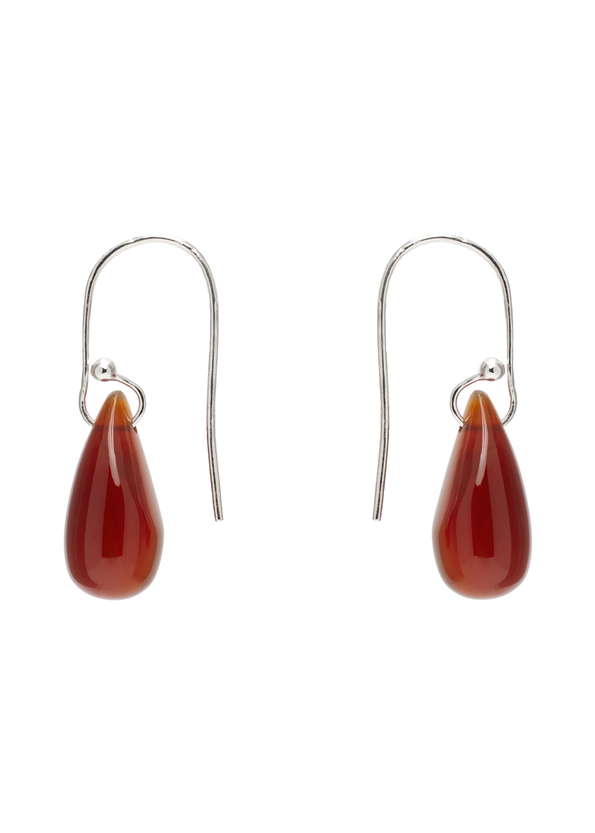 Sophie Buhai, Silver & Red Droplet Earrings