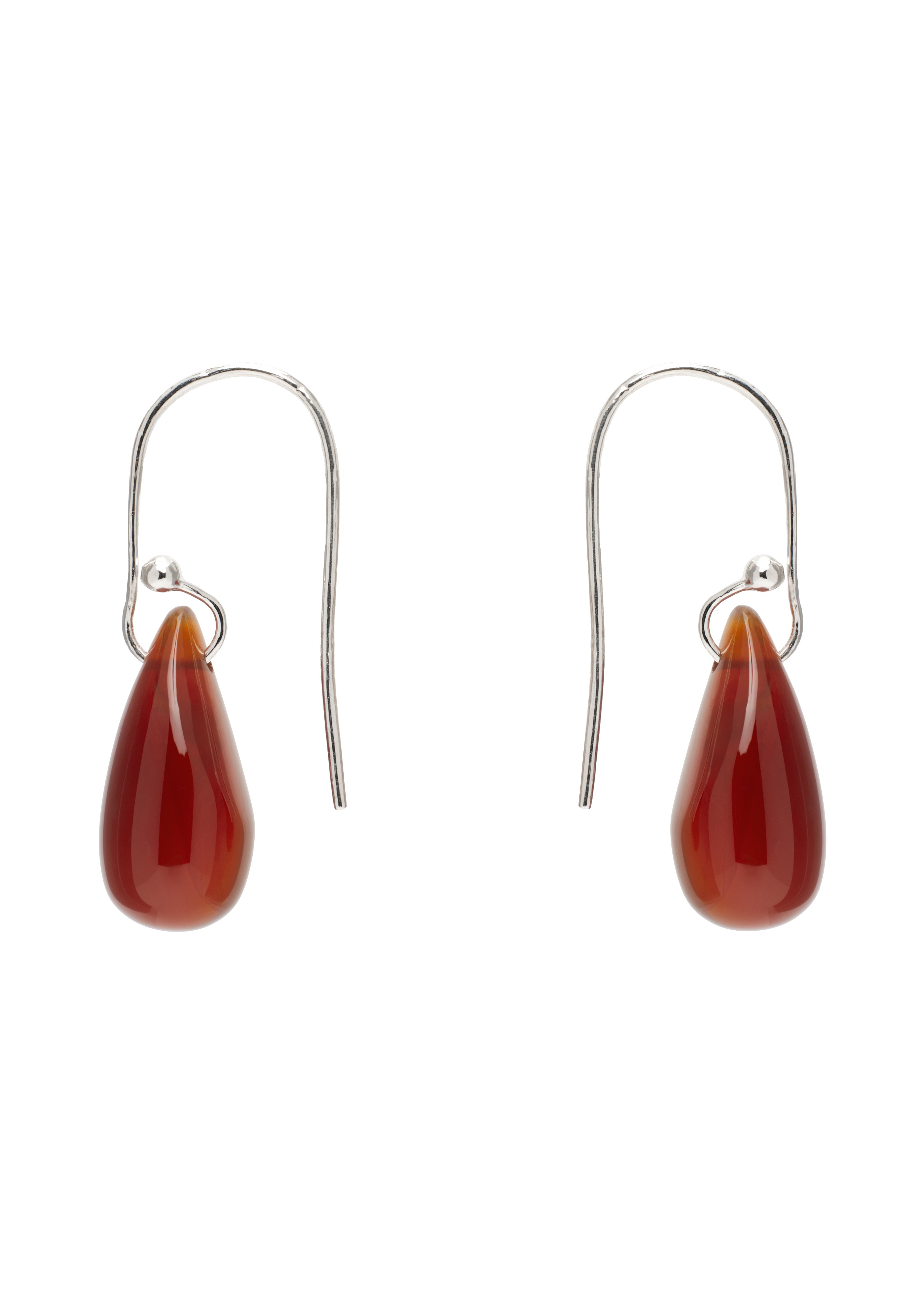 Sophie Buhai, Silver 
Red Droplet Earrings